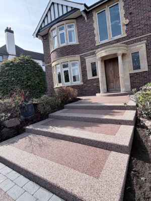 Resin steps in Penarth, Cardiff