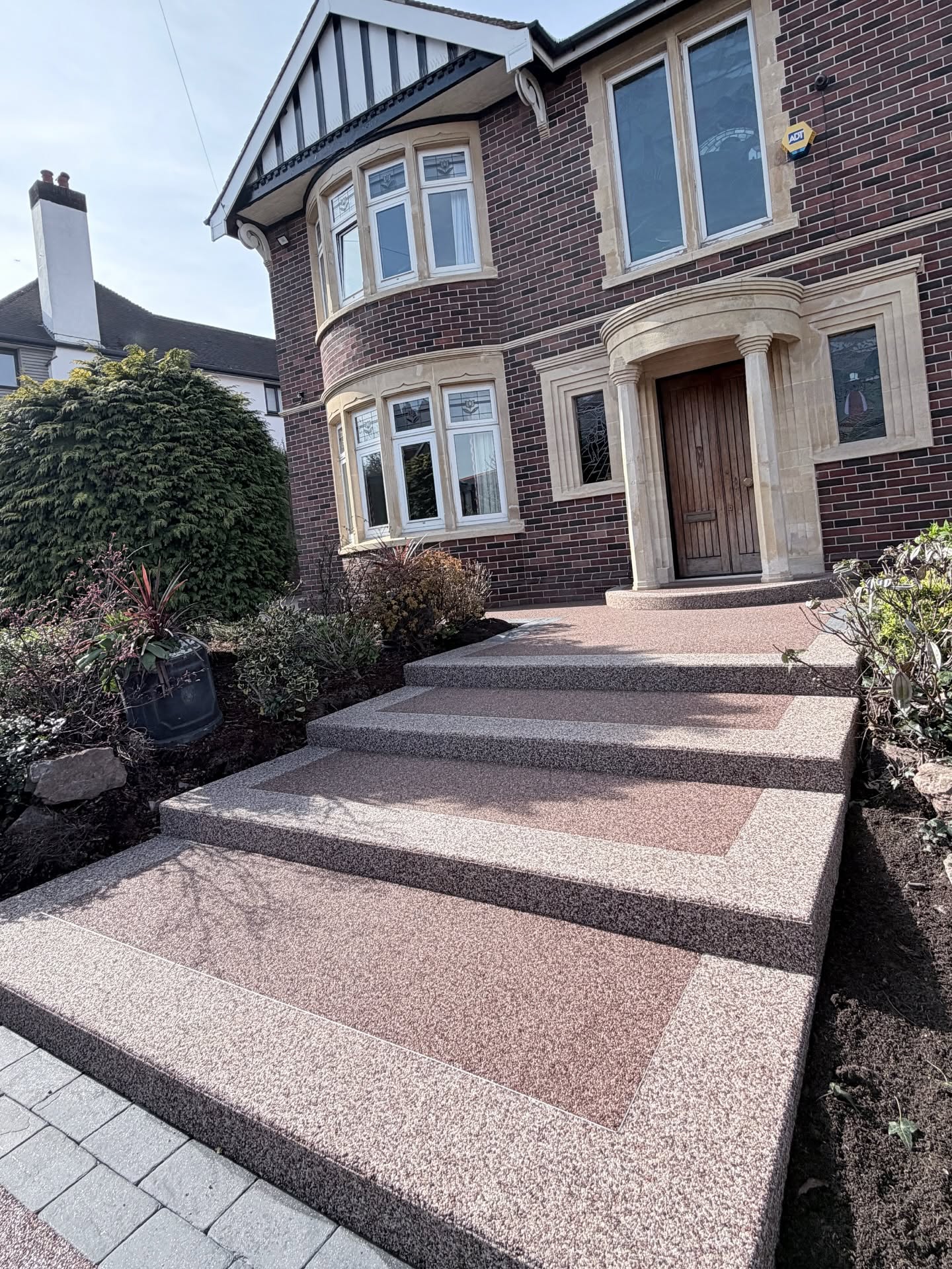 Resin steps in Penarth, Cardiff